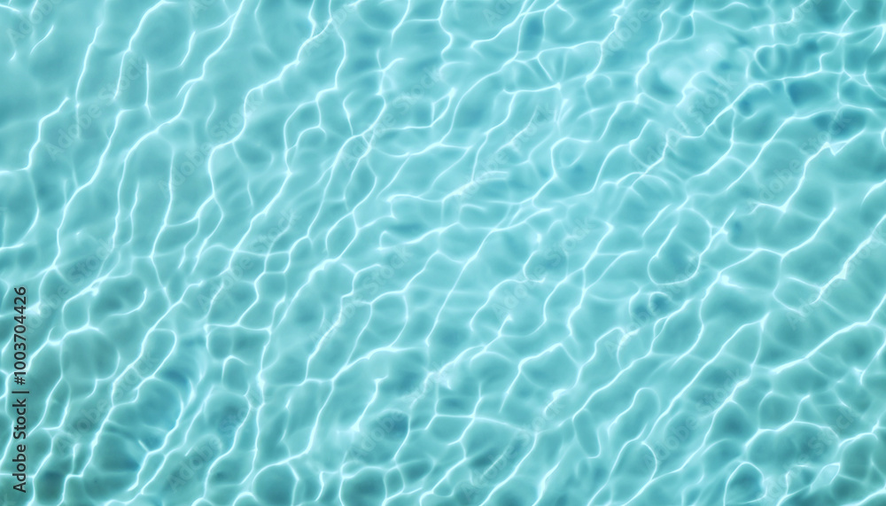 Obraz premium 透明感のある青い水面の背景