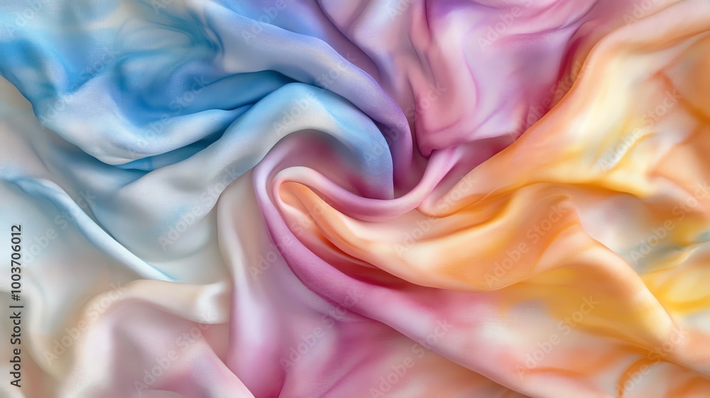 Obraz premium Traditional tiedye fabric featuring abstract patterns and vibrant color combinations