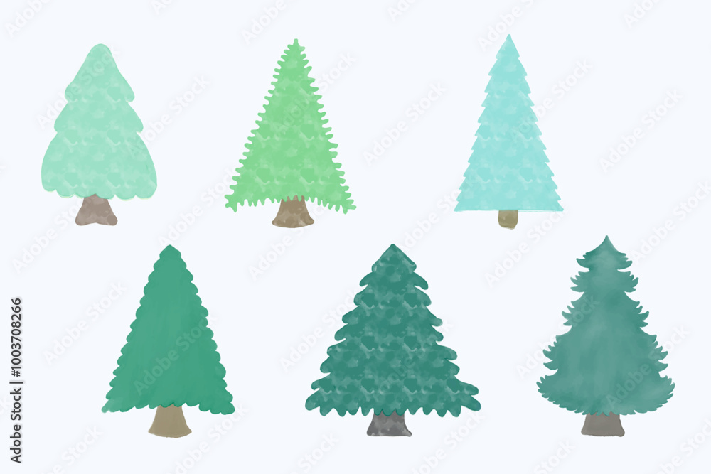Obraz premium Pine trees in winter. Perfect for greeting cards, decor, and seasonal designs that celebrate the joy of winter.