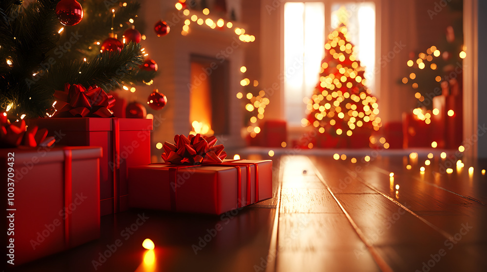 Minimalistic Christmas Scene Minimalistic Christmas Scene