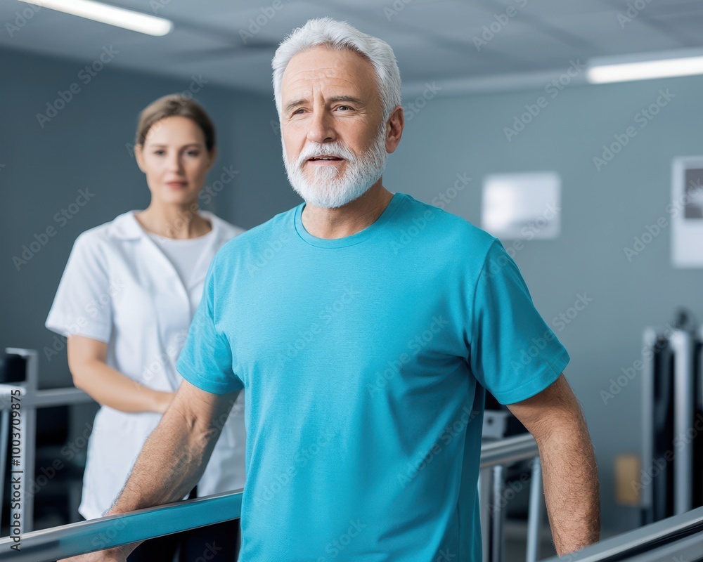 Obraz premium Elderly man in therapy session