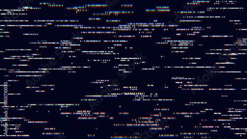 Analog Static Noise Glitch Effect. Digital Pixel Noise. VHS Corrupted Signal. Damaged Error Television Image. Vector illustration.
