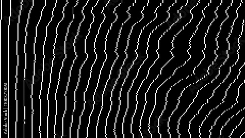 Retro CCTV or VHS Video White Noise Background. Scanlines Vibration Glitch. Video Damage Overlay Texture. Nostalgic Vintage 80s 90s Surveillance Technology Vector Illustration.