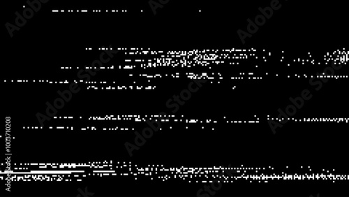 Retro CCTV or VHS Video White Noise Background. Scanlines Vibration Glitch. Video Damage Overlay Texture. Nostalgic Vintage 80s 90s Surveillance Technology Vector Illustration.