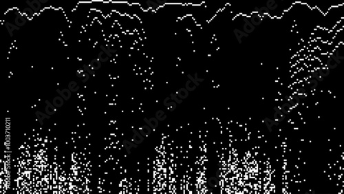 Retro CCTV or VHS Video White Noise Background. Scanlines Vibration Glitch. Video Damage Overlay Texture. Nostalgic Vintage 80s 90s Surveillance Technology Vector Illustration.