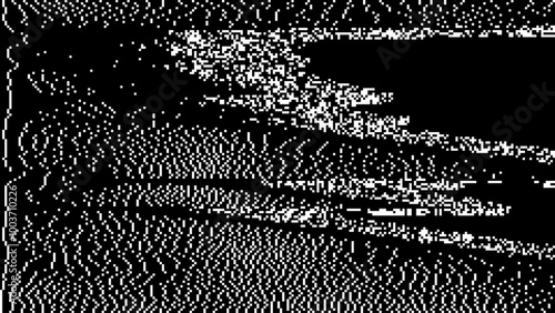 Retro CCTV or VHS Video White Noise Background. Scanlines Vibration Glitch. Video Damage Overlay Texture. Nostalgic Vintage 80s 90s Surveillance Technology Vector Illustration.