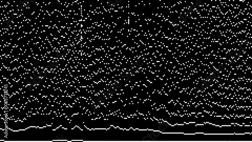 Retro CCTV or VHS Video White Noise Background. Scanlines Vibration Glitch. Video Damage Overlay Texture. Nostalgic Vintage 80s 90s Surveillance Technology Vector Illustration.