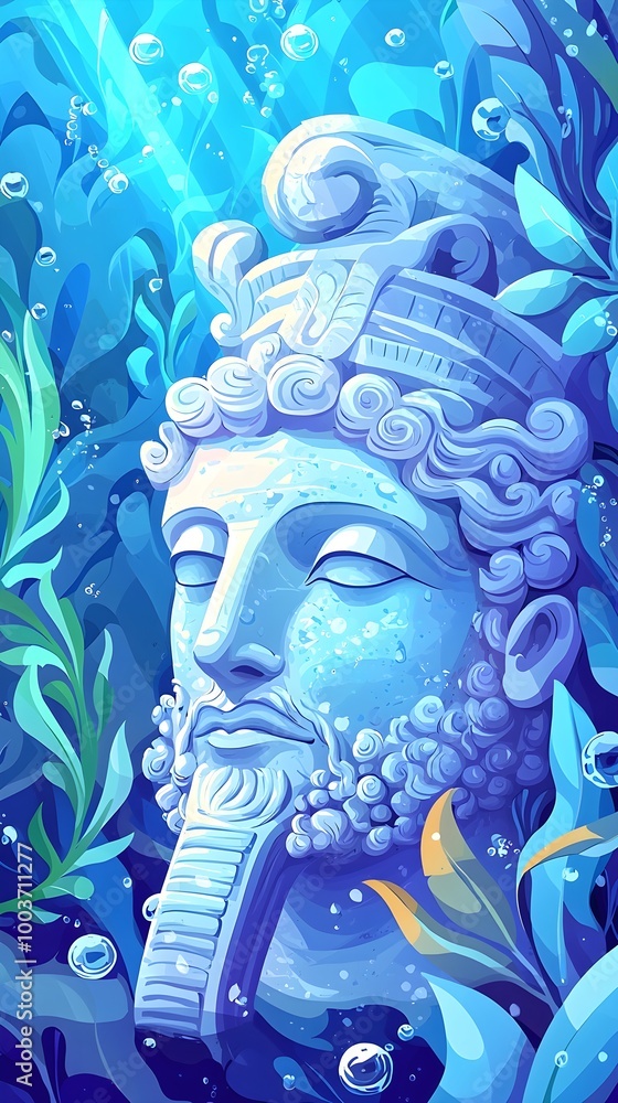 Underwater Stone Statue Underwater Stone Statue