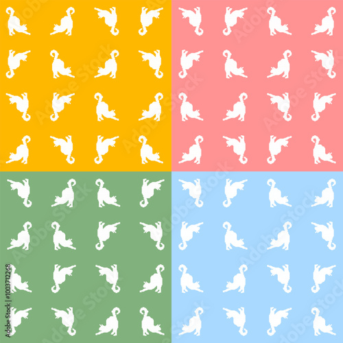 cat pixelized texture seamless pattern vector