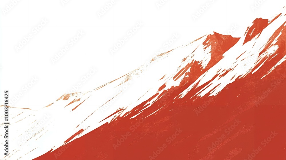 Abstract mountain range in red and white Abstract mountain range in red and white
