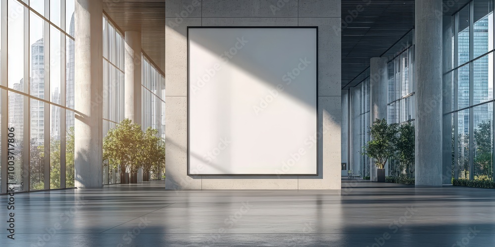 Empty Wall in Modern Office Space Empty Wall in Modern Office Space