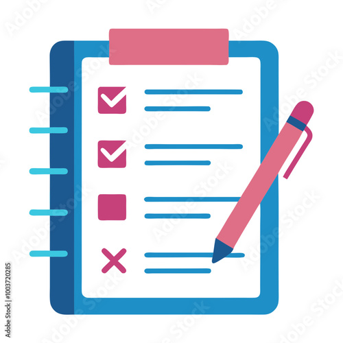 notebook with checklist of expenses