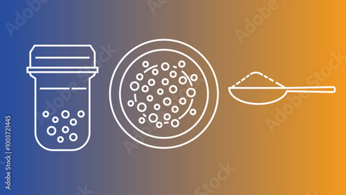 Set of hand-drawn summer drinks icons assigned