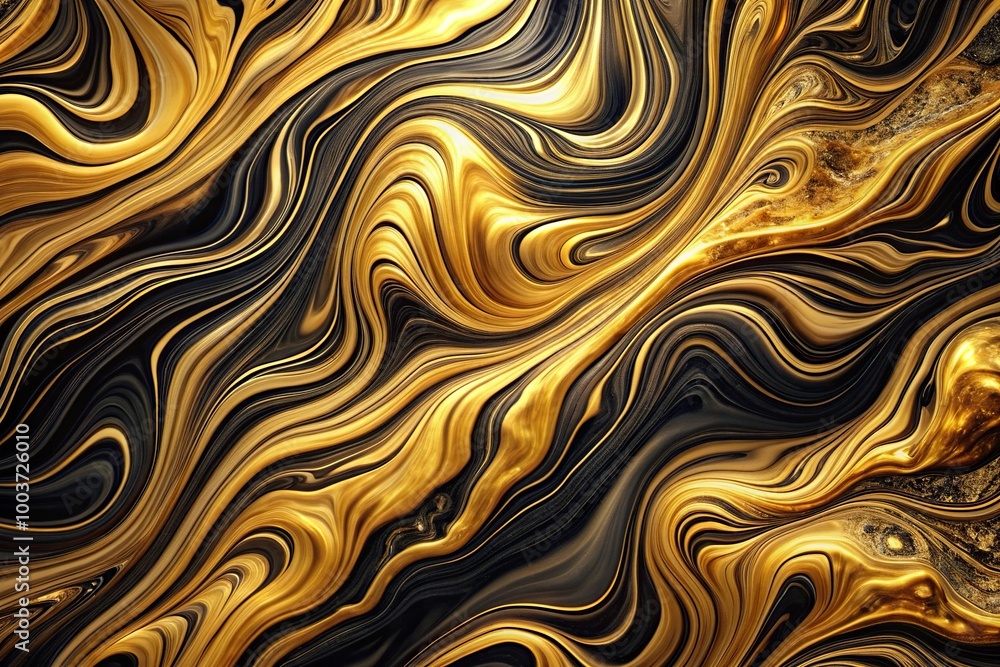 Luxurious swirling black and gold marble Luxurious swirling black and gold marble