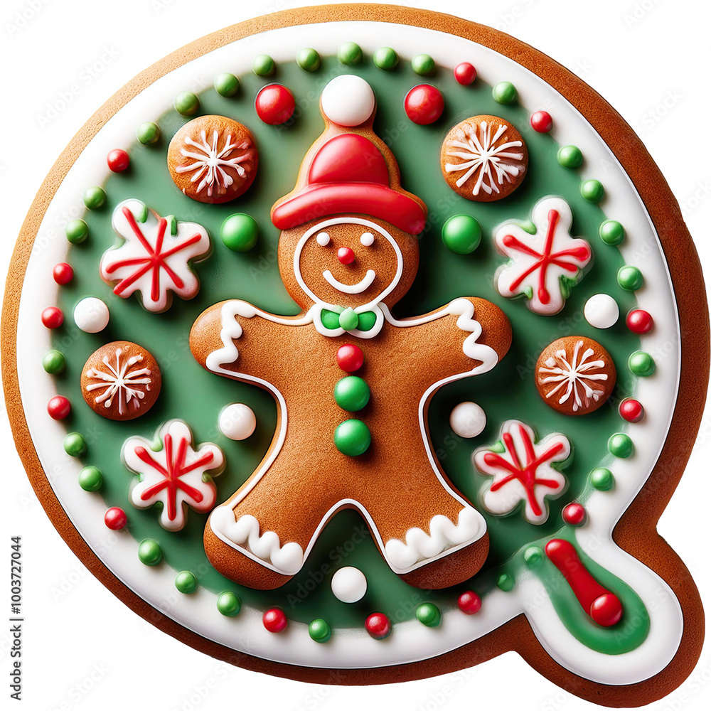 Fototapeta premium Letter Q Christmas Gingerbread