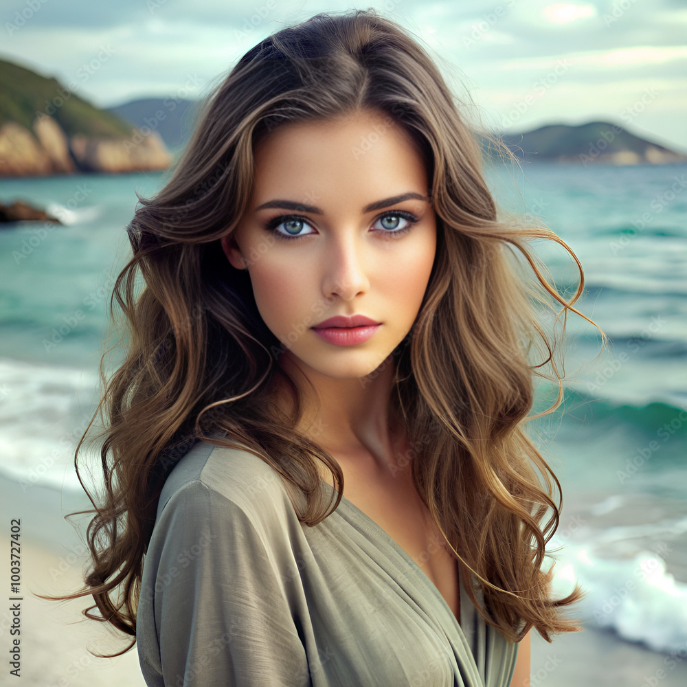 portrait of a girl with green eyes portrait of a girl with green eyes