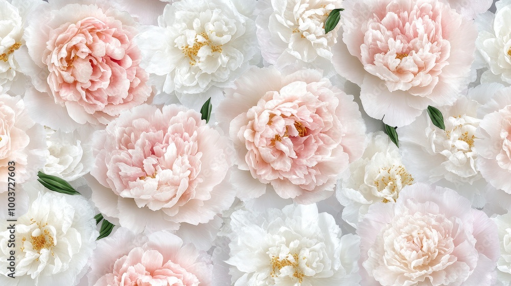 A close up of a bunch of white and pink flowers A close up of a bunch of white and pink flowers