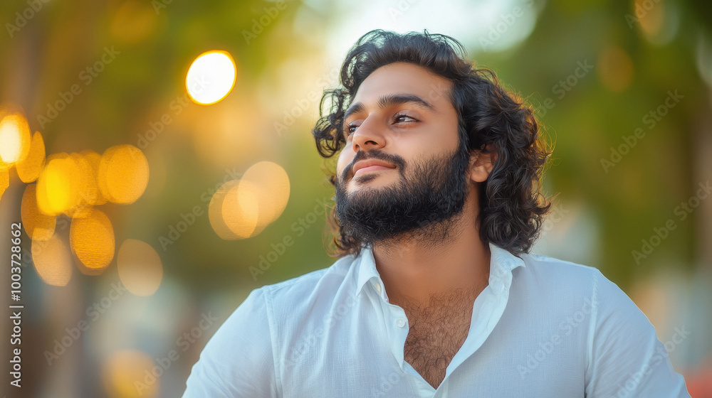 Fototapeta premium young handsome indian man posing