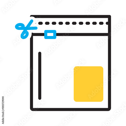 Vector multicolor icon for Resealable