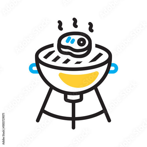 Vector multicolor icon for Bbq