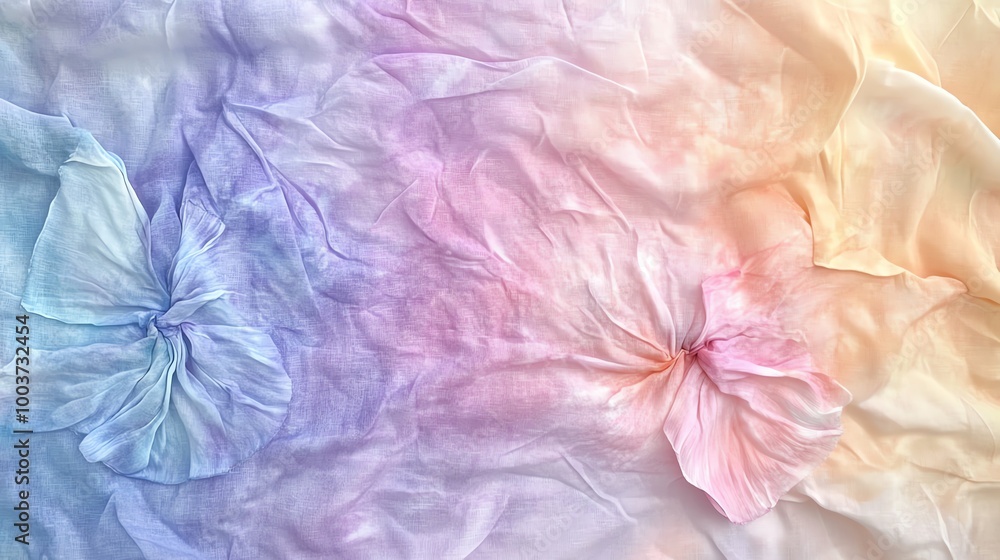 Fototapeta premium Abstract pastel-colored fabric texture background, white isolate background