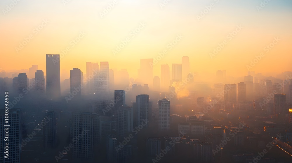 a city skyline during what appears to be either sunrise or sunset. The buildings are silhouetted against a sky that transitions from a soft orange near the horizon to a pale blue higher up. a city skyline during what appears to be either sunrise or sunset. The buildings are silhouetted against a sky that transitions from a soft orange near the horizon to a pale blue higher up.