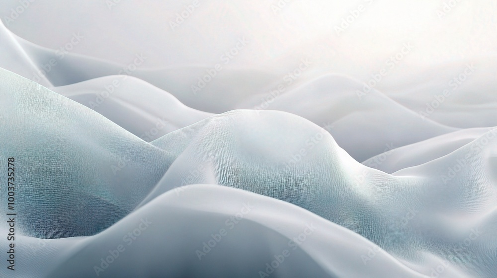 Obraz premium Soft Blue Waves of Fabric Texture