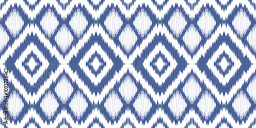 Ethnic ikat seamless pattern.beautiful pattern. folk embroidery,bohemian style,aztec geometric art print.ethnic ikat abstract art.Seamless fabric. Ikat design for fabric, carpet, wallpaper, clothing.	