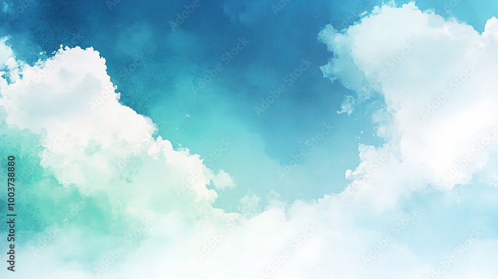Serene Blue Sky with Soft Clouds Serene Blue Sky with Soft Clouds