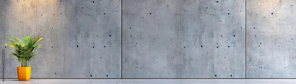 Obraz premium Rough concrete texture flat design side view brutalist architecture theme 3D render vivid