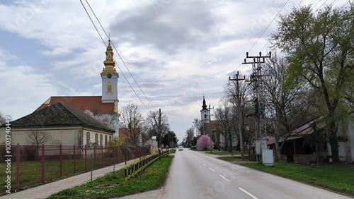 spring in Kulpin rural village, in Vojvodina photo