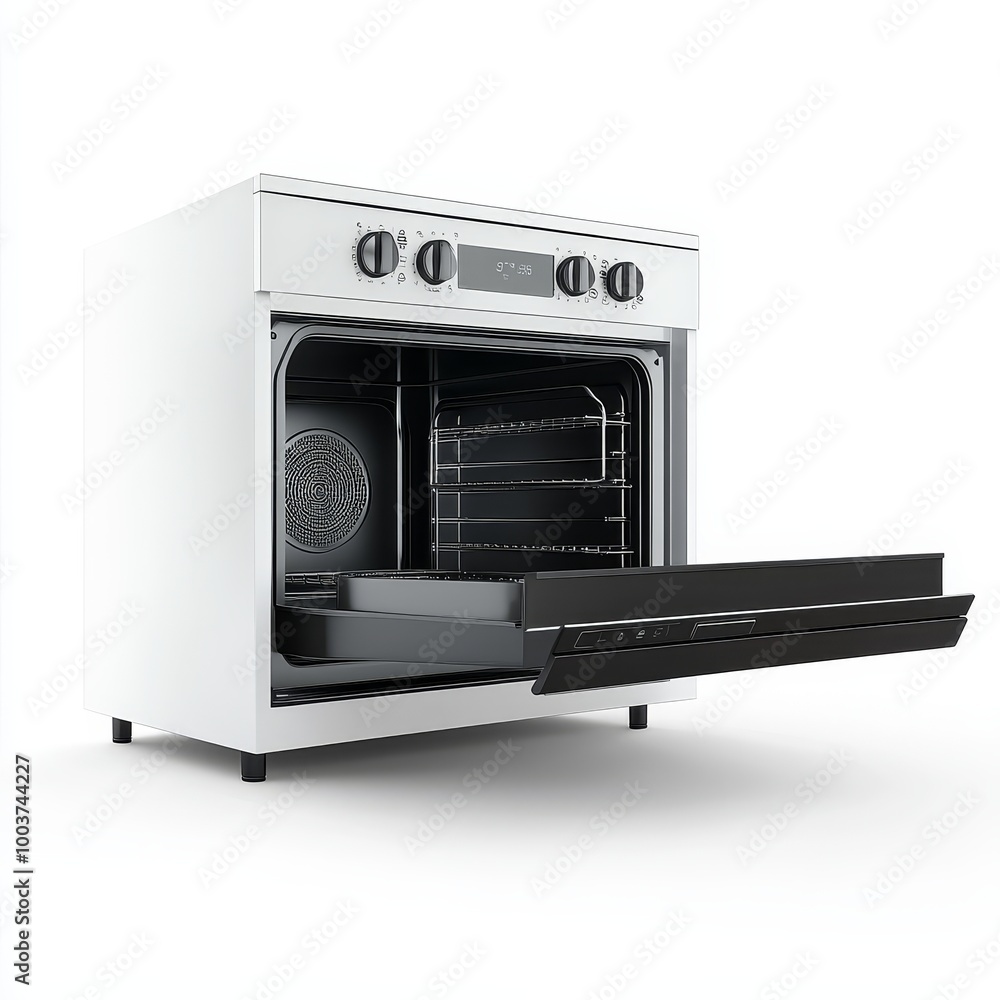 Sleek Microwave Oven with Open Door Design Sleek Microwave Oven with Open Door Design