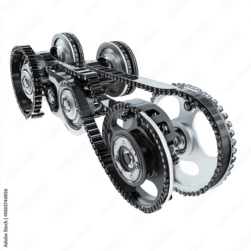 3D Mechanical Timing Belt and Pulleys Design 3D Mechanical Timing Belt and Pulleys Design