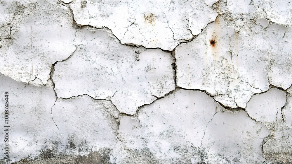Cracked White Wall Texture for Background Use Cracked White Wall Texture for Background Use