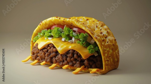 cheeseburger taco photo