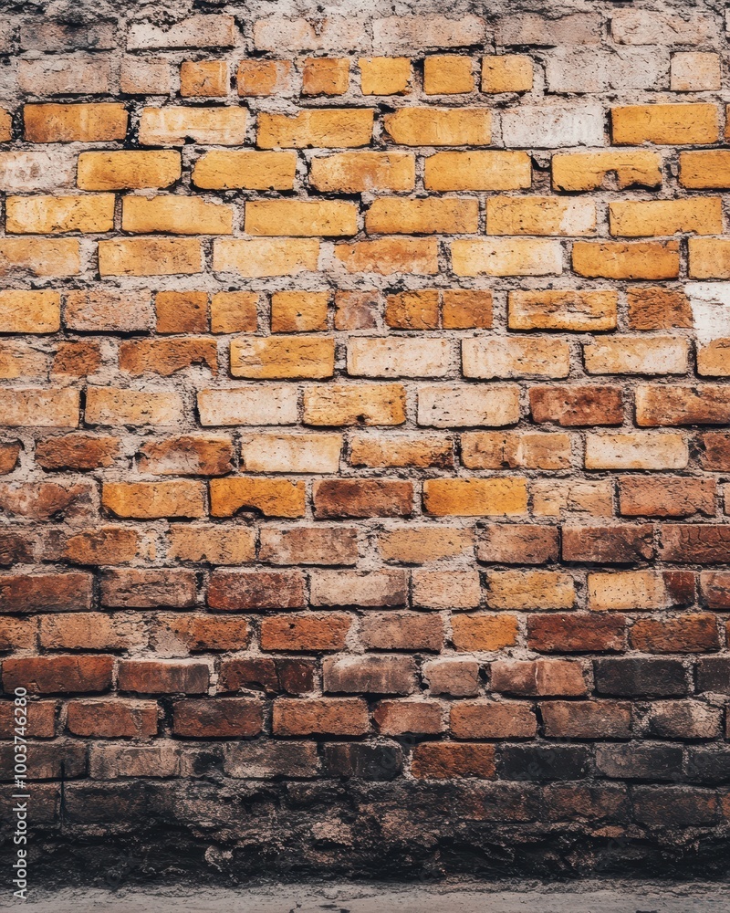 Obraz premium Minimalist Brick Wall with Open Space in the Middle