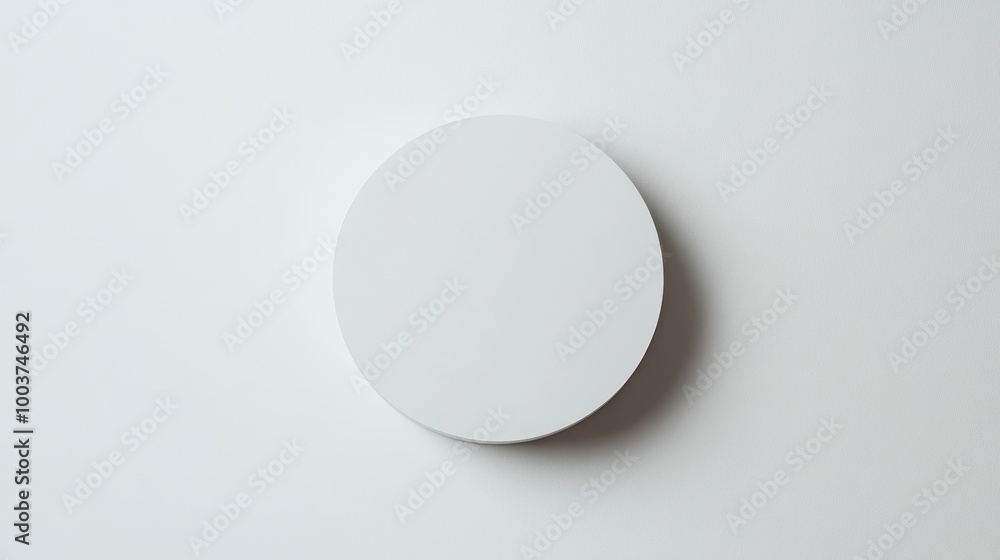 Minimalist White Circle on Empty Background Minimalist White Circle on Empty Background