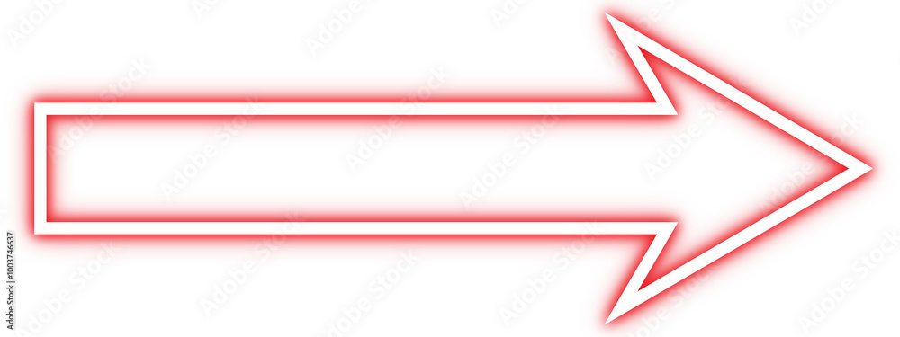White arrow and red shadow border. Isolated on transparent background with png White arrow and red shadow border. Isolated on transparent background with png