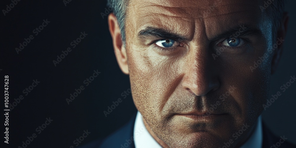 Fototapeta premium Intense Man in Suit