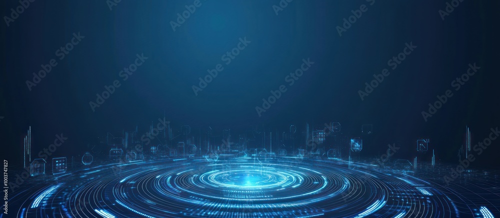 Fototapeta premium Abstract Digital Cityscape