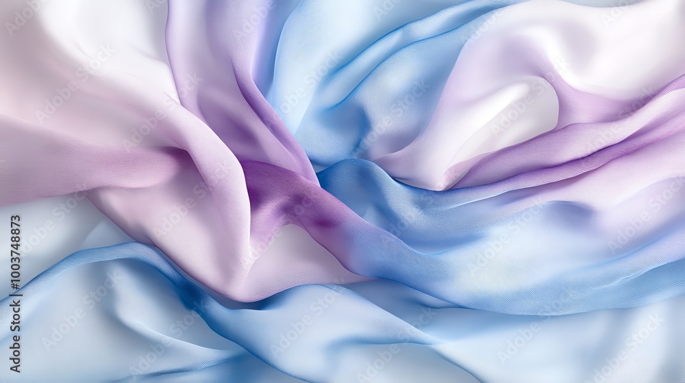 Fototapeta premium Soft pastel colored fabric texture, white isolate background