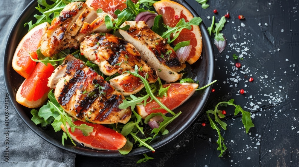 Grilled chicken and grapefruit salad Grilled chicken and grapefruit salad