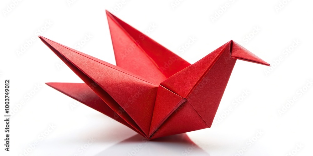 Red paper dove origami isolated on a white background symbolizing peace love and hope, intricate, peace, craft, symbol, art, symmetrical, peaceful, paper, tranquility, delicate, grace Red paper dove origami isolated on a white background symbolizing peace love and hope, intricate, peace, craft, symbol, art, symmetrical, peaceful, paper, tranquility, delicate, grace