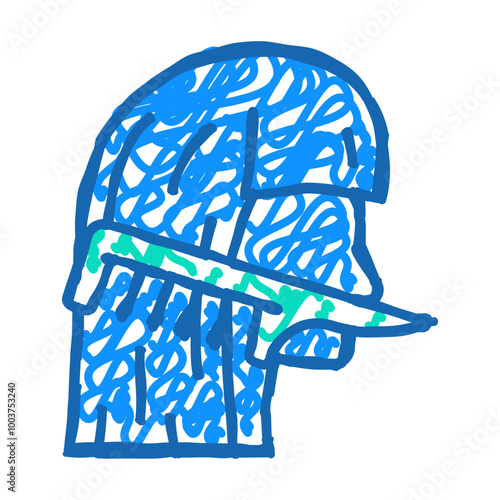 hair comb-out doodle icon sketch vector. hair comb-out sign. isolated symbol illustration
