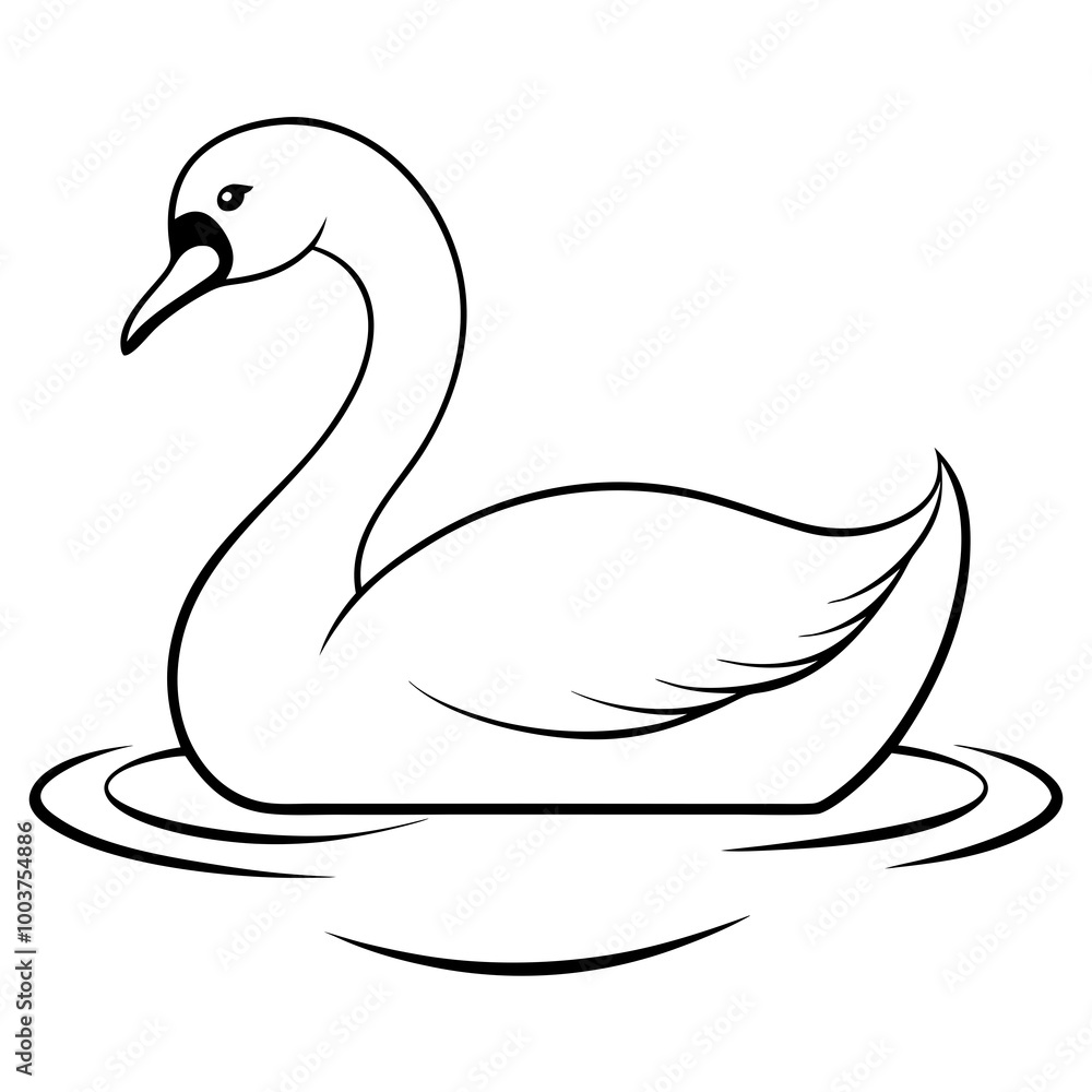 Elegant Swan on Crystal Clear River Vector Illustration Capturing Peaceful Atmosphere
Elegant Swan on Crystal Clear River Vector Illustration Capturing Peaceful Atmosphere