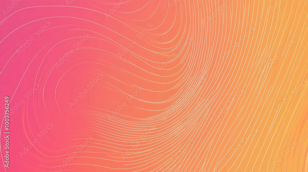Fototapeta premium Abstract Waves in Vibrant Gradient Colors
