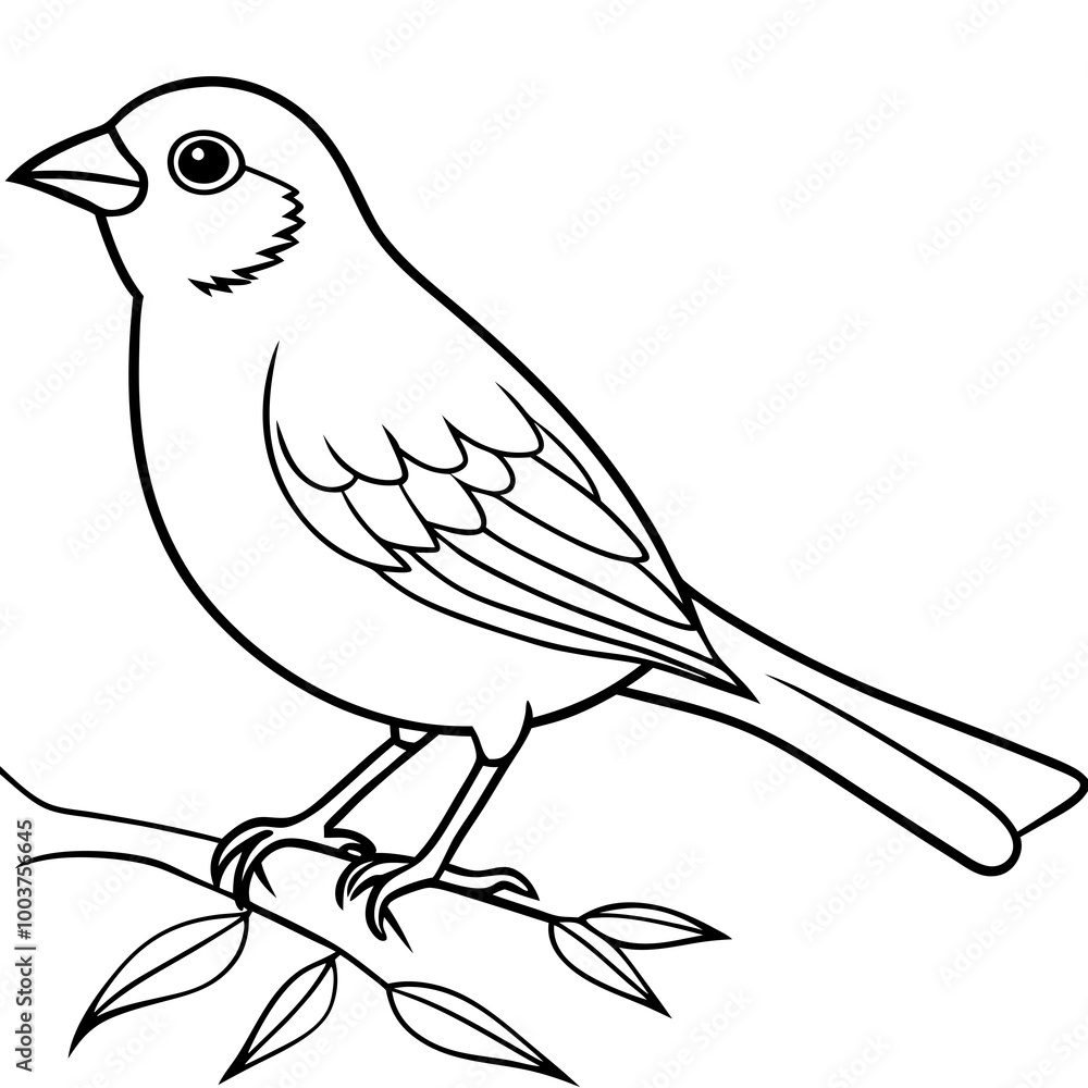 Fototapeta premium Stunning Orange Weaver Bird Vector Illustration Showcasing Colorful Feathers and Intricate Nesting Behavior 
