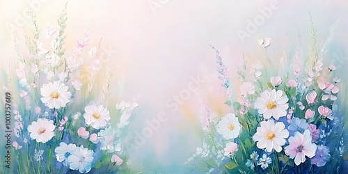 A serene, pastel watercolor...