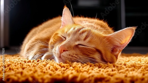 Peaceful Ginger Cat Nap  photo