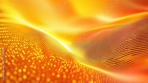 Vibrant Abstract Orange Wave with Dots and Gradients